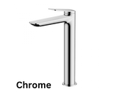 Abey Gareth Ashton Vela High Basin Mixer - Chrome, Black, Brushed Nickel, Brushed Brass, Gun Metal